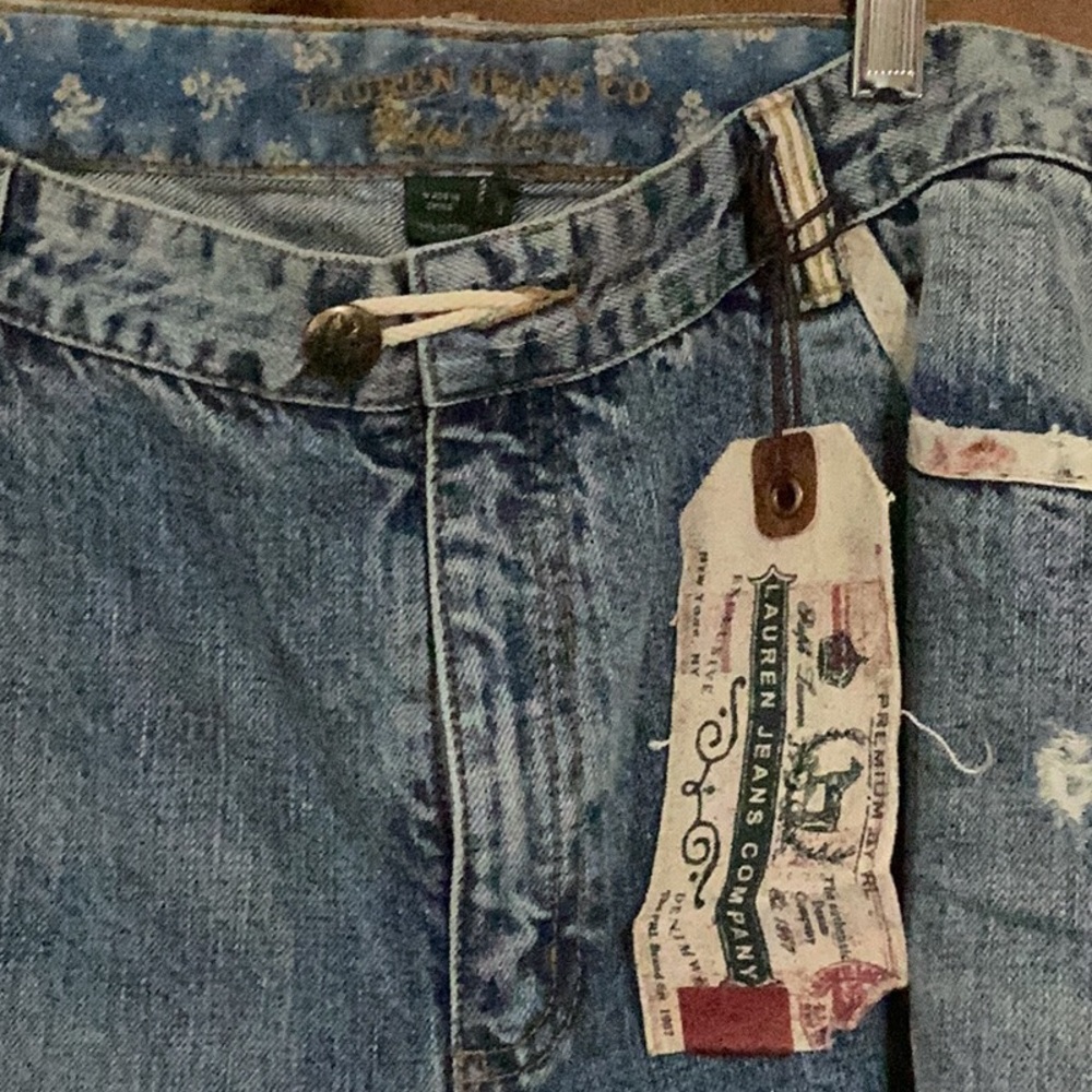 Vintage Lauren Jeans Co Ralph Lauren  Flare Wide Leg Jeans Classic Denim